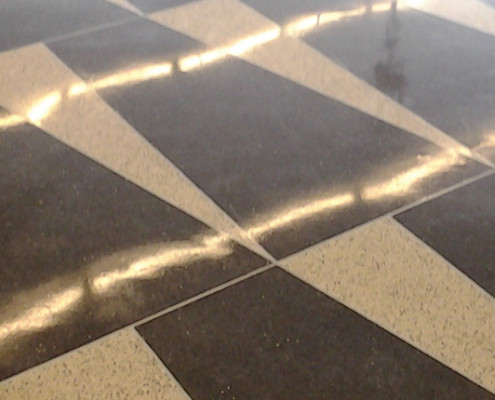 Terrazzo floor restoration and polishing