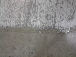 Worn epoxy floor coating on humpWorn epoxy floor coating on hump