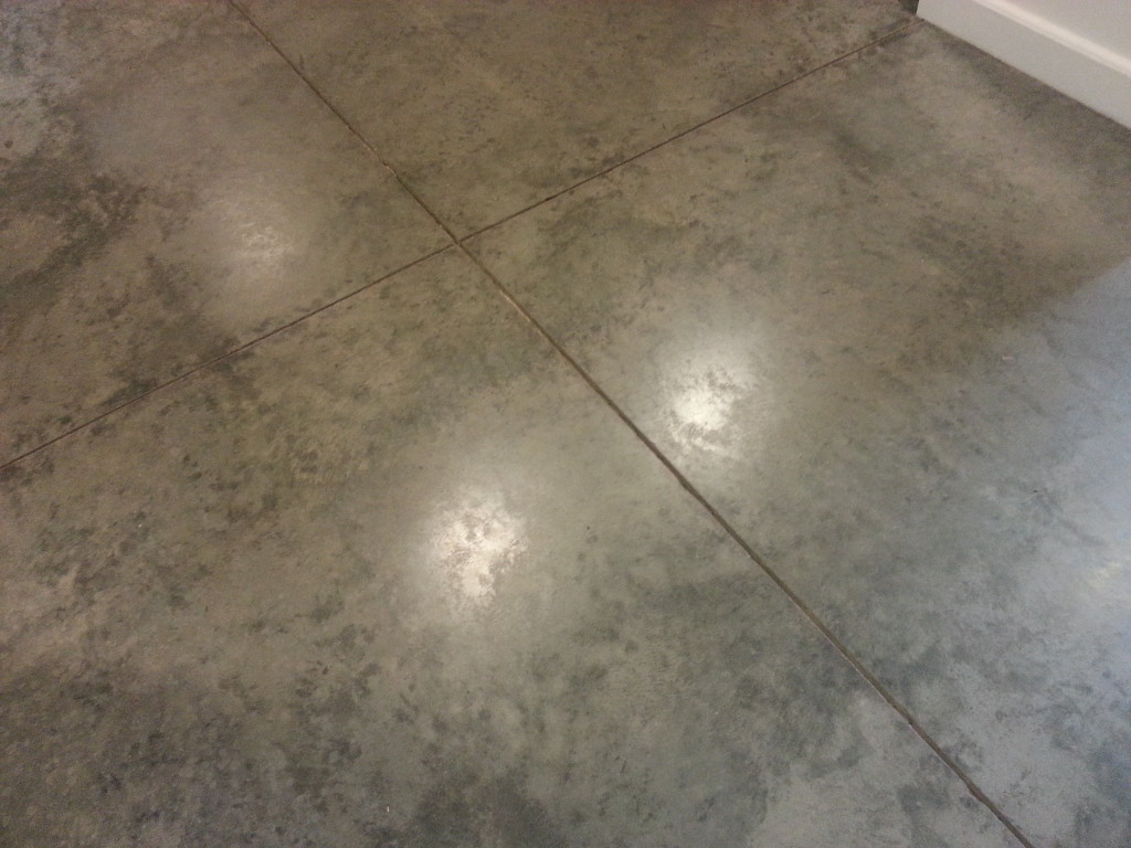 Concrete floor saw cuts ready for joint fill PolishMaxx polished