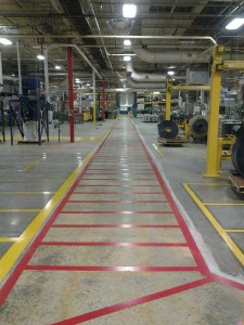 Line striping application at industrial facility St Joseph, MO