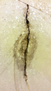 Concrete crack in need of patch and repair