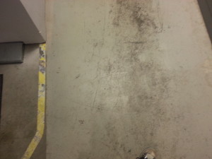 Previous epoxy floor with line striping