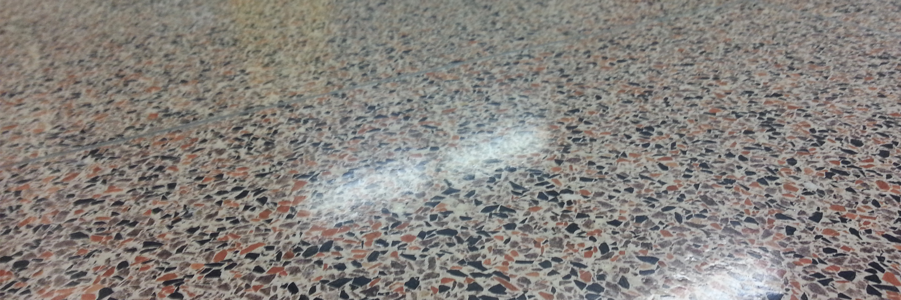 Terrazzo floor at Cedar Rapids school
