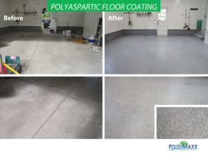 Polyaspartic Home Garage Floor Coating in Cedar Rapids, Iowa