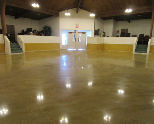 Polished Concrete at Rock River Christian Center in Rock Falls, Illinois