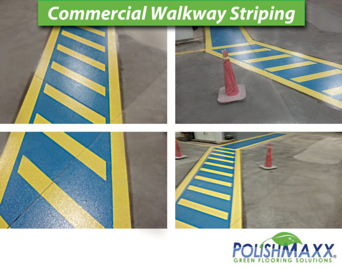 Commercial Walkway Striping at Williamsburg Manufacturing in Williamsburg, Iowa PolishMaxx